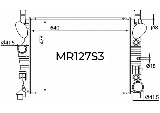 Радиатор охлаждения двигателя Gerat MR127S3