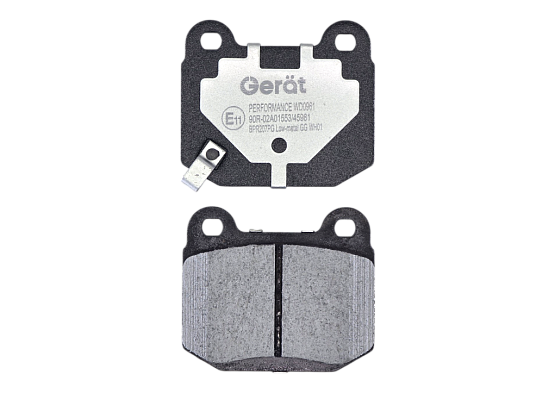 Тормозные колодки Gerat BPR207PG (задние)