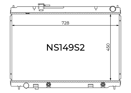 Радиатор охлаждения двигателя Gerat NS149S2