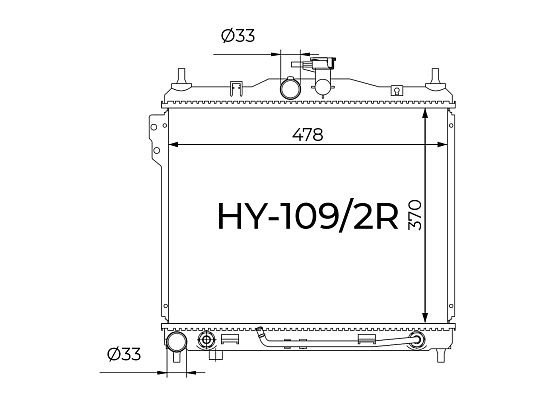 Радиатор охлаждения двигателя Gerat HY-109/2R