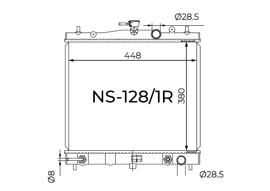 Радиатор охлаждения двигателя Gerat NS-128/1R