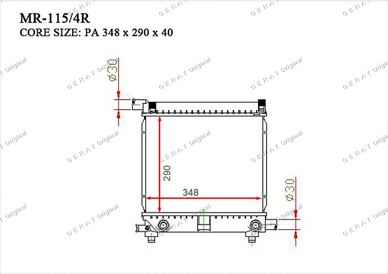 Радиатор охлаждения двигателя Gerat MR-115/4R