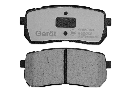 Тормозные колодки Gerat BPR101PG (задние) Low-metallic