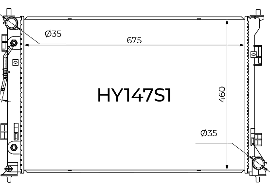 Радиатор охлаждения двигателя Gerat HY147S1
