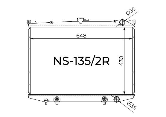 Радиатор охлаждения двигателя Gerat NS-135/2R