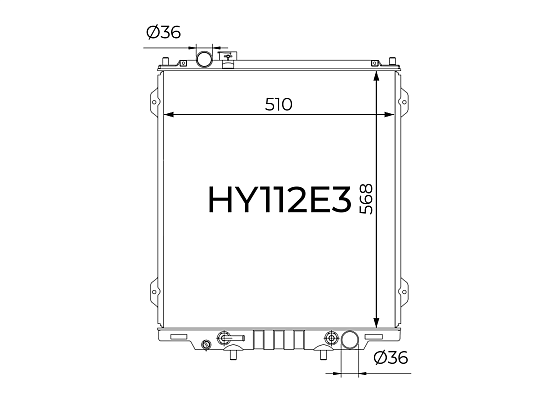 Радиатор охлаждения двигателя Gerat HY112E3