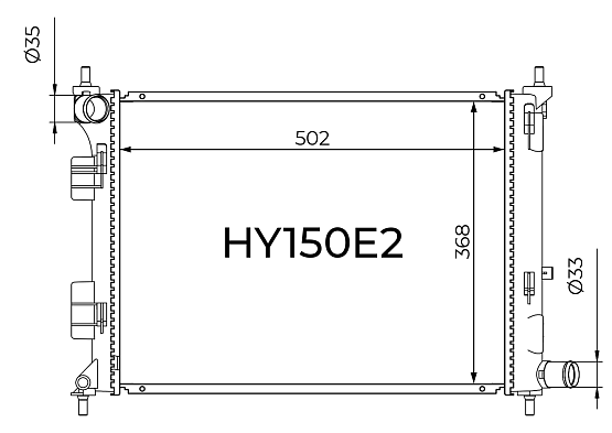 Радиатор охлаждения двигателя Gerat HY150E2