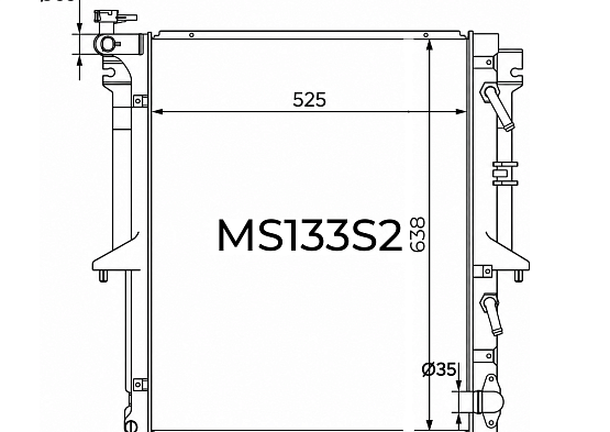 Радиатор охлаждения двигателя Gerat MS133S2