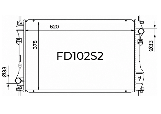 Радиатор охлаждения двигателя Gerat FD-102/2R