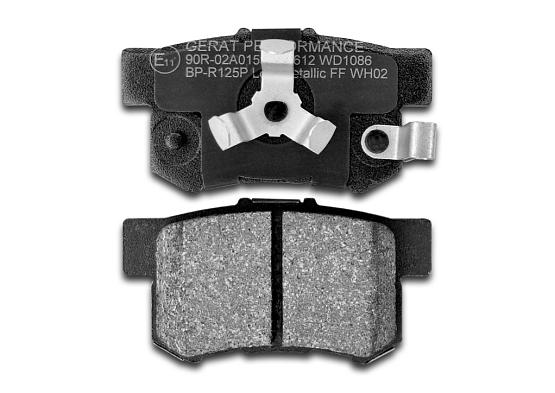 Тормозные колодки Gerat BP-R125P (задние) Low-metallic