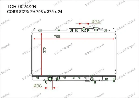Радиатор основной Gerat TCR-0024/2R