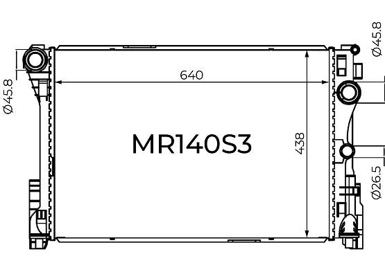Радиатор охлаждения двигателя Gerat MR140S3