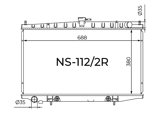 Радиатор охлаждения двигателя Gerat NS-112/2R