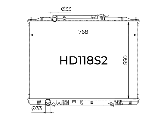Радиатор охлаждения двигателя Gerat HD118S2
