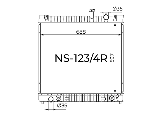 Радиатор охлаждения двигателя Gerat NS-123/4R