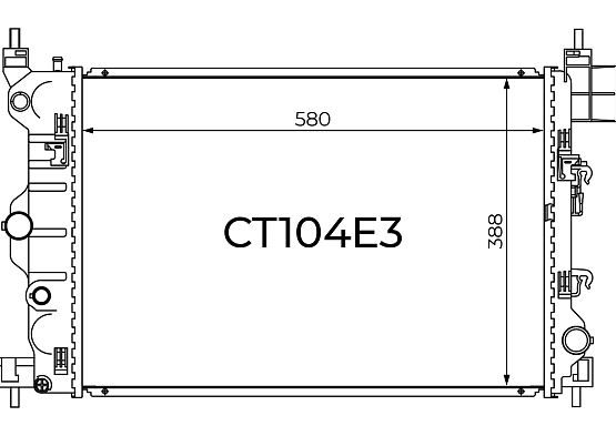 Радиатор охлаждения двигателя Gerat CT104E3