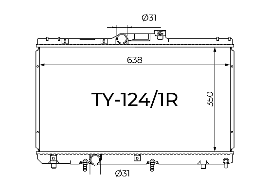 Радиатор охлаждения двигателя Gerat TY-124/1R