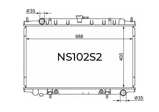 Радиатор охлаждения двигателя Gerat NS-102/2R