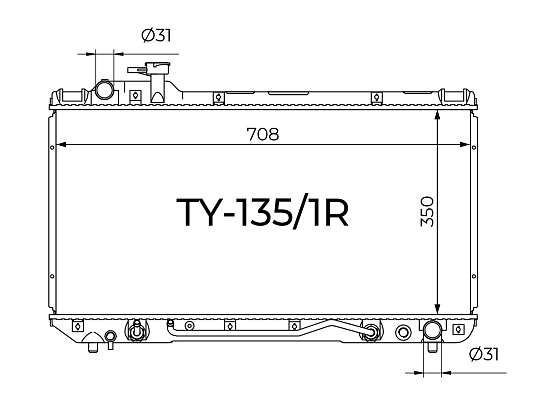 Радиатор охлаждения двигателя Gerat TY-135/1R