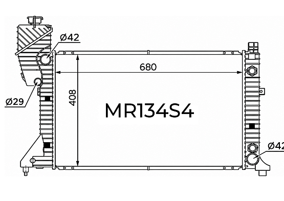 Радиатор охлаждения двигателя Gerat MR-134/4R