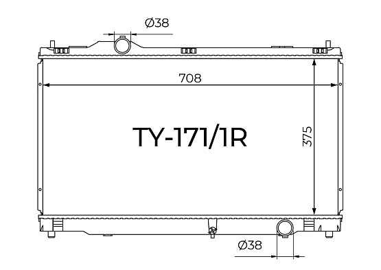 Радиатор охлаждения двигателя Gerat TY-171/1R