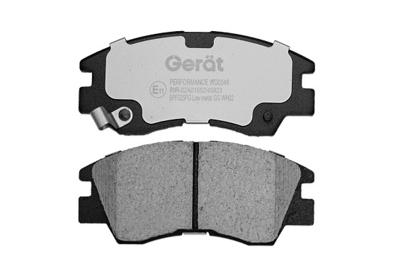 Тормозные колодки Gerat BPF025PG (передние) Low-metallic