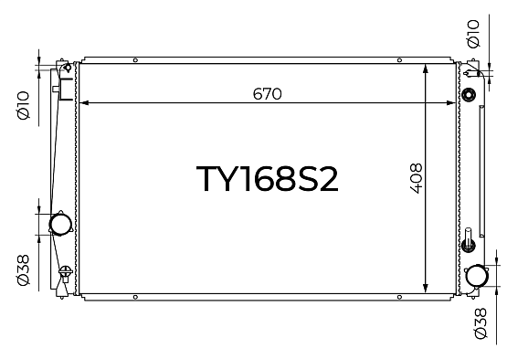 Радиатор охлаждения двигателя Gerat TY168S2