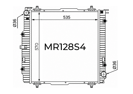 Радиатор охлаждения двигателя Gerat MR128S4