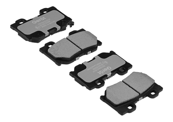 Задние тормозные колодки Gerat BPR095PG Low-metallic