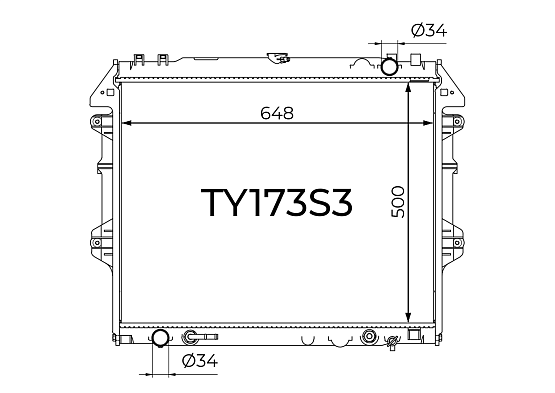 Радиатор охлаждения двигателя Gerat TY173S3