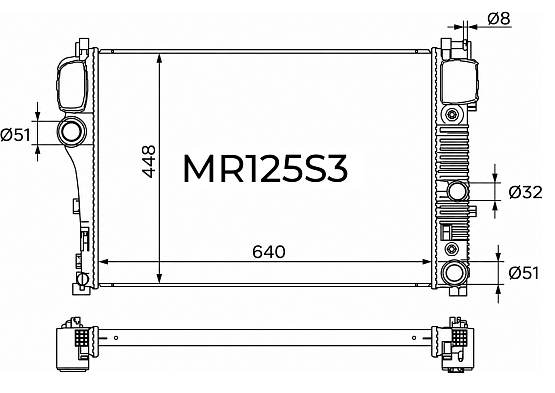Радиатор охлаждения двигателя Gerat MR125S3