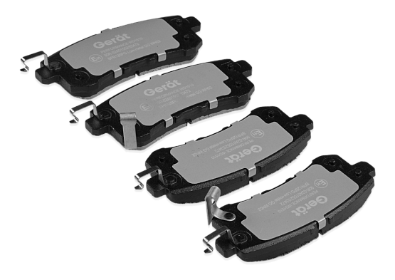 Задние тормозные колодки Gerat BPR126PG Low-metallic