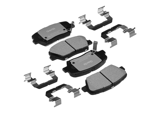 Тормозные колодки Gerat BPF287PG (передние) Low-metallic
