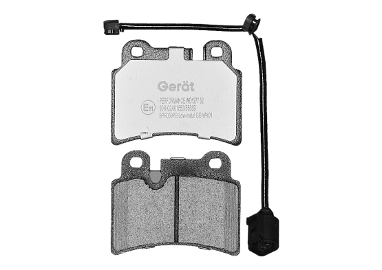 Тормозные колодки Gerat BPR059PG (задние) Low-metallic