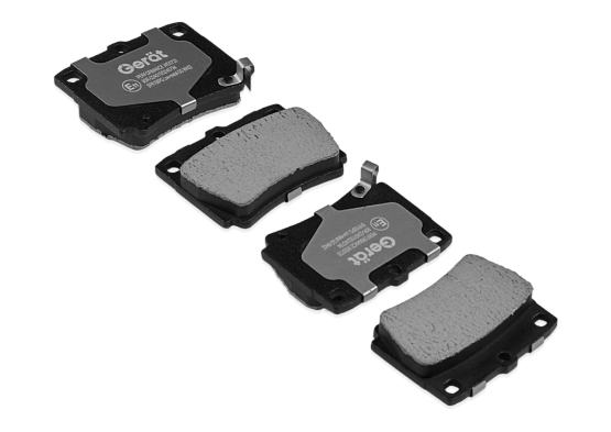 Тормозные колодки Gerat BPR108PG (задние) Low-metallic