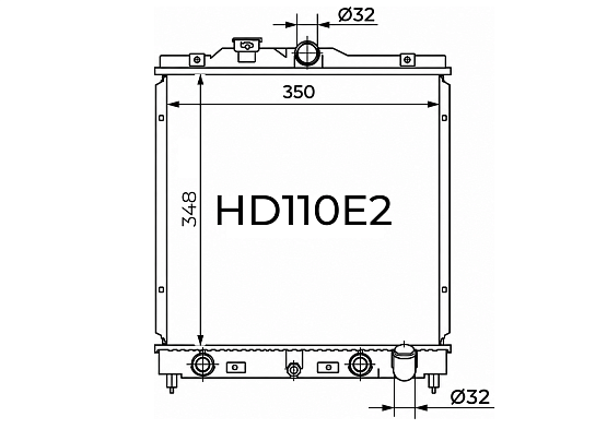 Радиатор охлаждения двигателя Gerat HD-110/2R