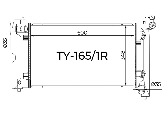 Радиатор охлаждения двигателя Gerat TY-165/1R