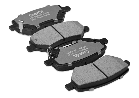 Тормозные колодки Gerat BPF317PG (передние) Low-metallic