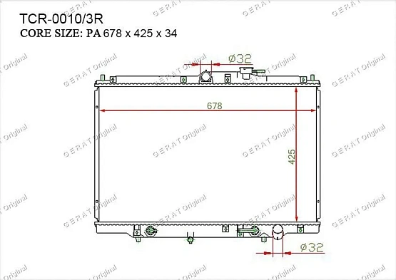 Радиатор основной Gerat TCR-0010/3R