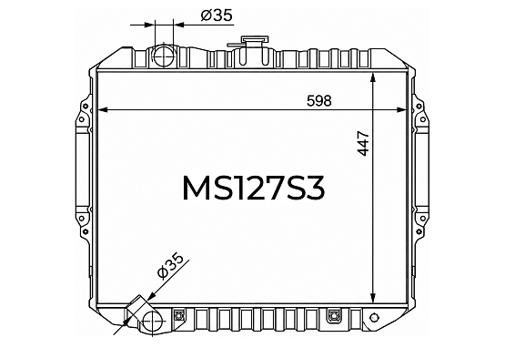 Радиатор охлаждения двигателя Gerat MS127S3