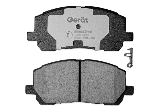 Тормозные колодки Gerat BPF005PG (передние) Low-metallic