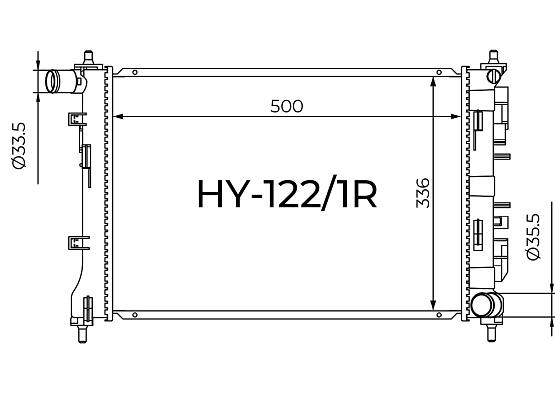 Радиатор охлаждения двигателя Gerat HY-122/1R