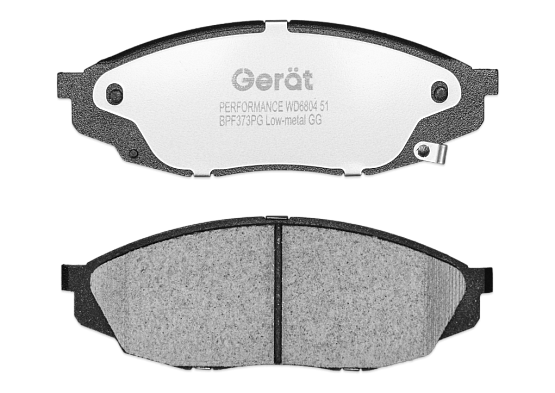 Передние тормозные колодки Gerat BPF373PG Low-metallic