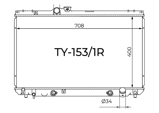 Радиатор охлаждения двигателя Gerat TY-153/1R