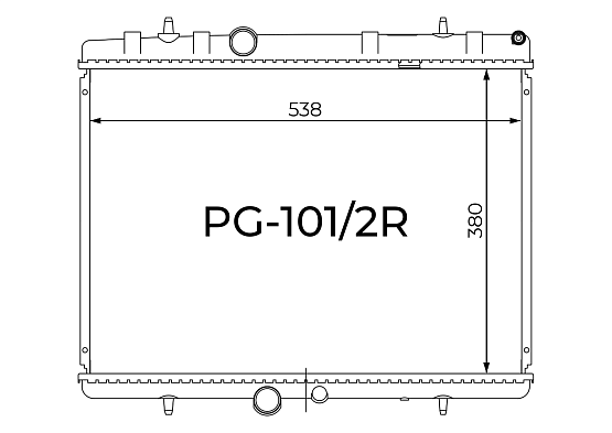 Радиатор охлаждения двигателя Gerat PG-101/2R