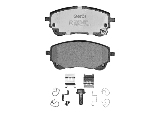 Тормозные колодки Gerat BPF199PG (передние) Low-metallic