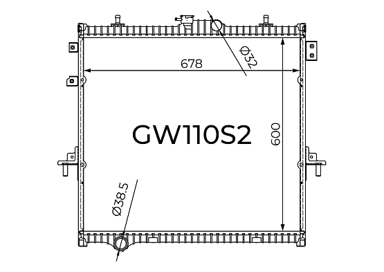 Радиатор охлаждения двигателя Gerat GW110S2