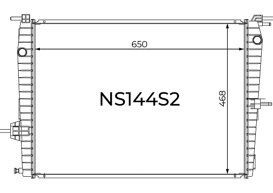 Радиатор охлаждения двигателя Gerat NS144S2