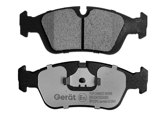 Передние тормозные колодки Gerat BPF323PG Low-metallic