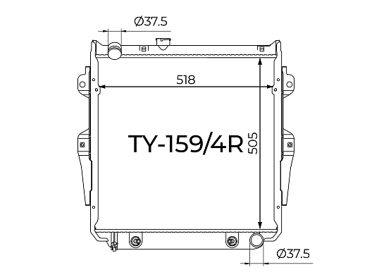 Радиатор охлаждения двигателя Gerat TY-159/4R